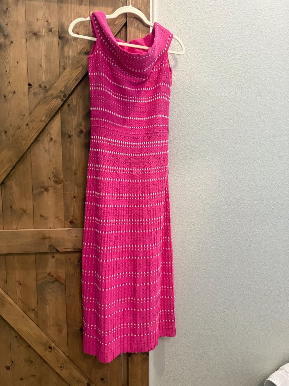 Alexander McQueen Pink and White Knit Dress (Size M / Medium) - Picture 4 of 5